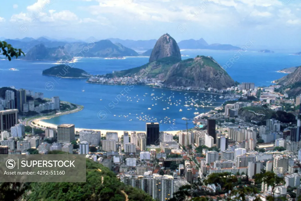 Rio de Janeiro city aerial, Brazil