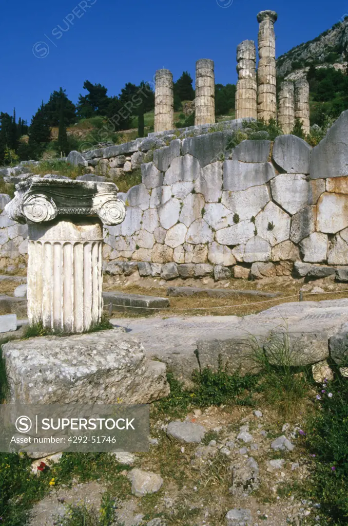 Greece, Delphi. Apollo Temple