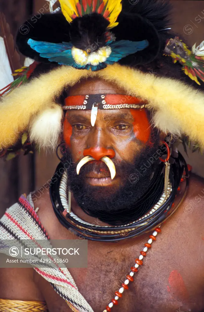 Papua New Guinea - Medicine man Huli tribe
