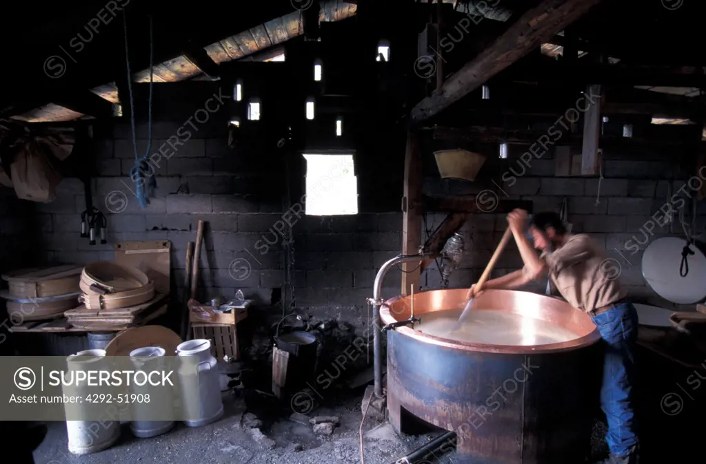 France - Haute Savoie, Beaufort Cheese making