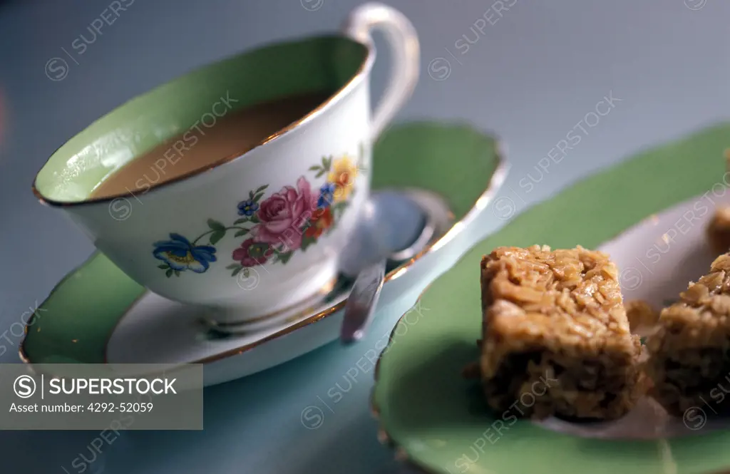 tea cup and biscuits