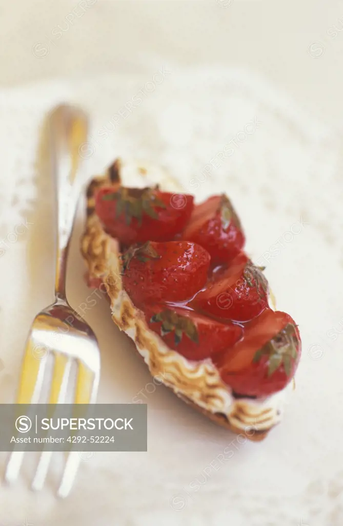 Little canapé with strawberries