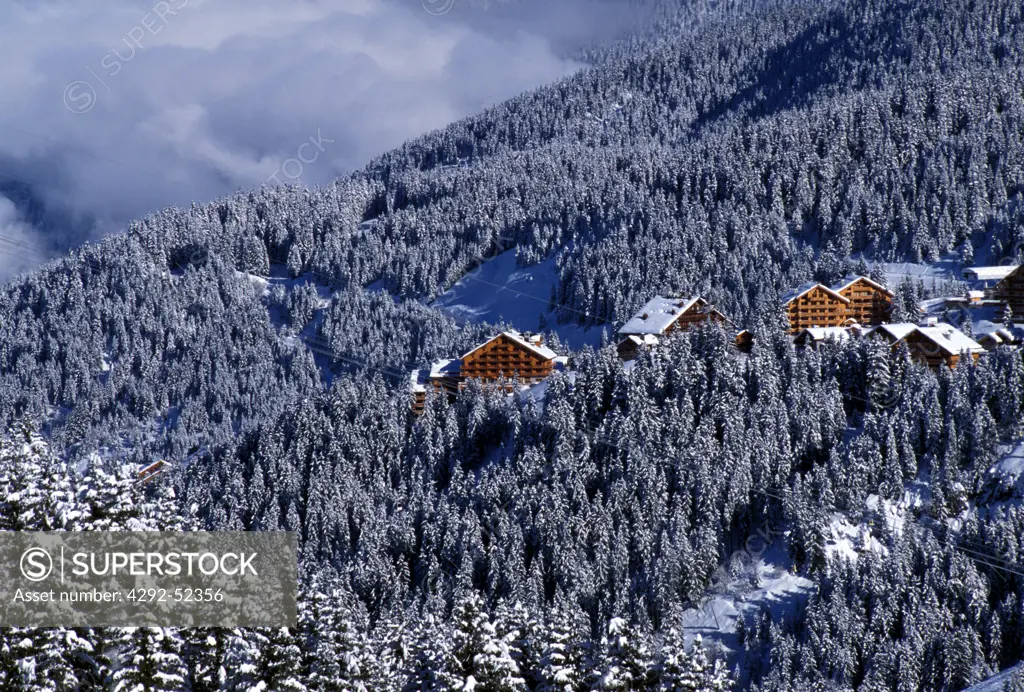 France, Savoie. Houses of Meribel