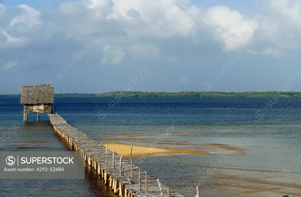 Africa, Kenya, Lamu Island, the pier at Kipungani explorer