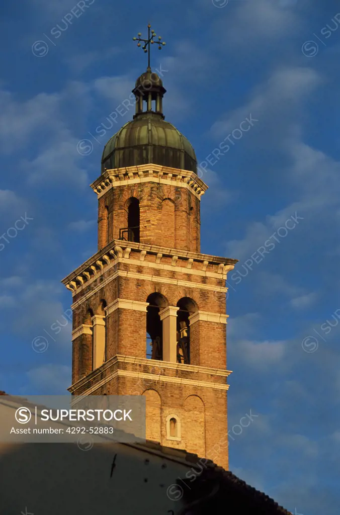 Friuli, Sacile, detail of bell tower