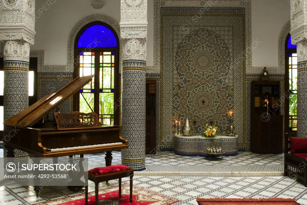 Morocco, Fes, hotel interior