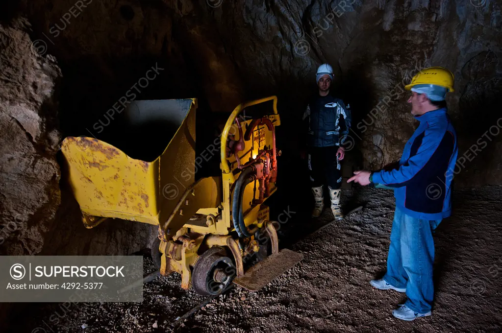 Italy, Sardinia, Sulcis, underground of the mines of Sulcis-Iglesiente