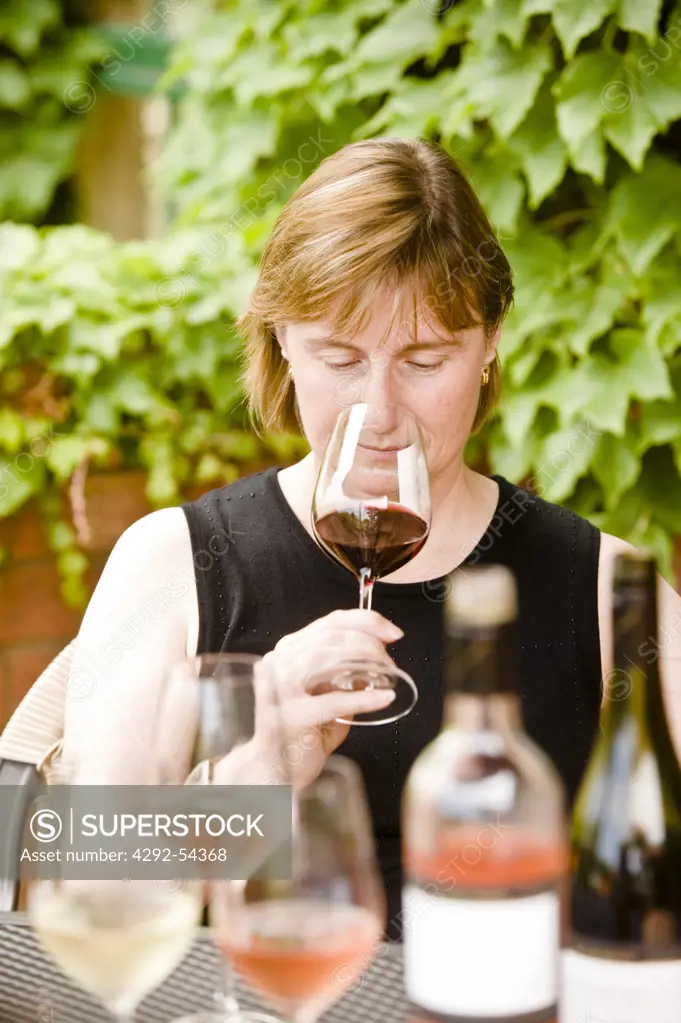 Leanne De Bortoli tasting wine at De Bortoli Winery and Restaurant - Dixon Creek in Yarra Valley, Australia