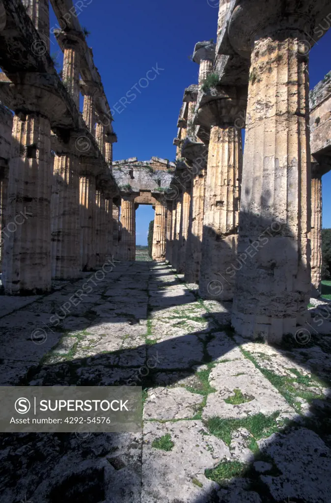 Italy, Campania, Paestum. The Greek Temple of Neptune