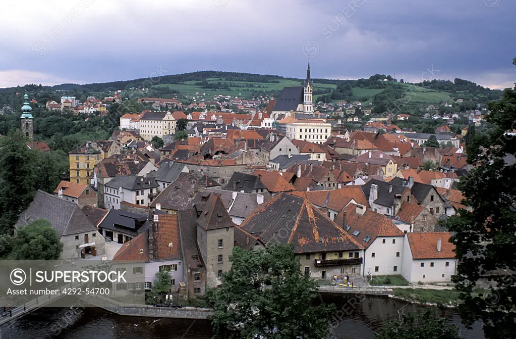Czech Republic, Bohemia, historical city centre of Cesky krumlov