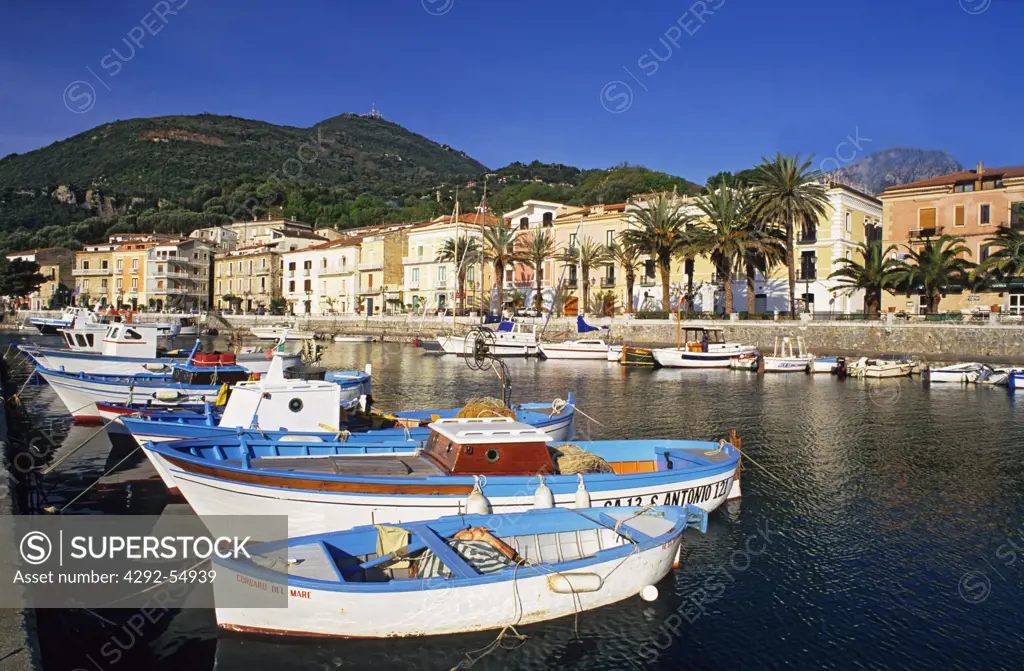 Italy, Campania, Cilento national park, harbour of Scario