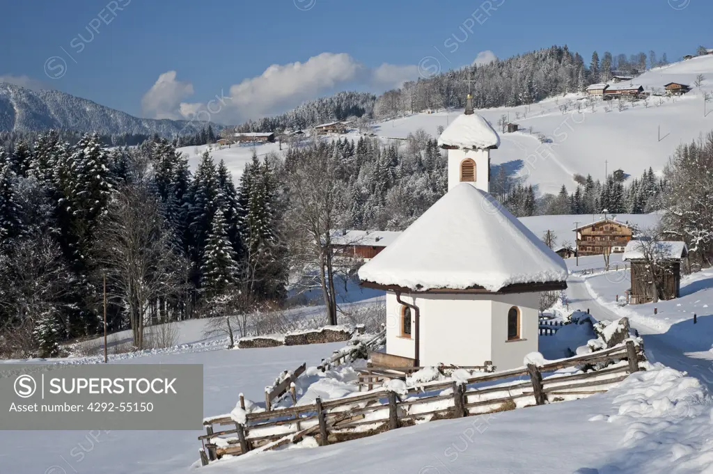 Austria, Tyrol, Alpbach valley chapel