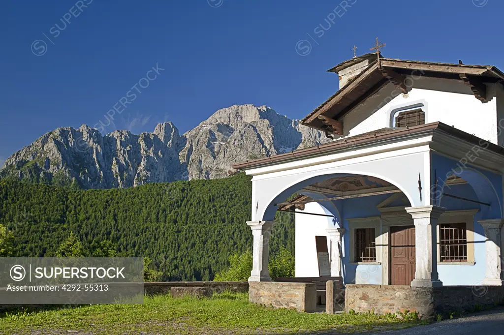 Italy, Lombardy, Val di Scalve, S.Carlo Borromeo oratory