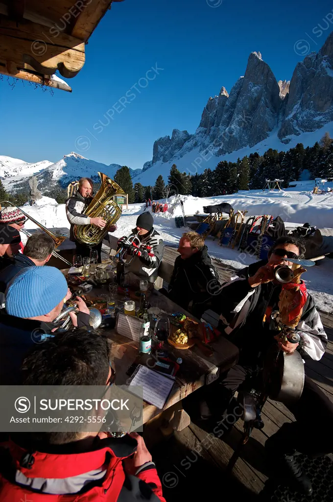 Italy, Trentino Alto Adige, Val di Funes, music band