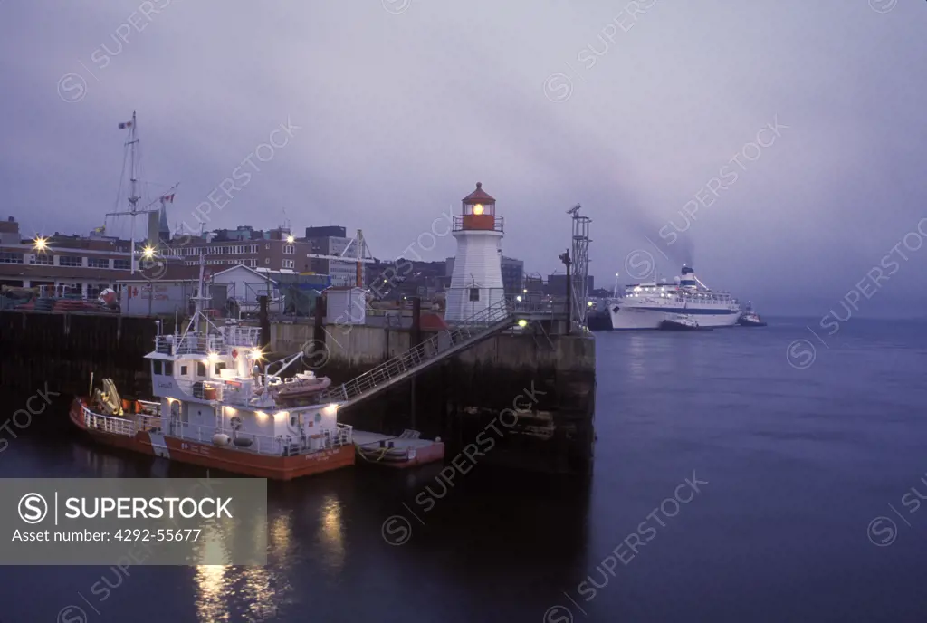Coast Guard Station and Cruise Ship, Saint. John Harbor, Saint. John, New Brunswick