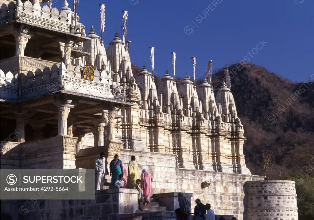 India, Rajasthan, Udaipur, Ranakpur or Chaumukha temple