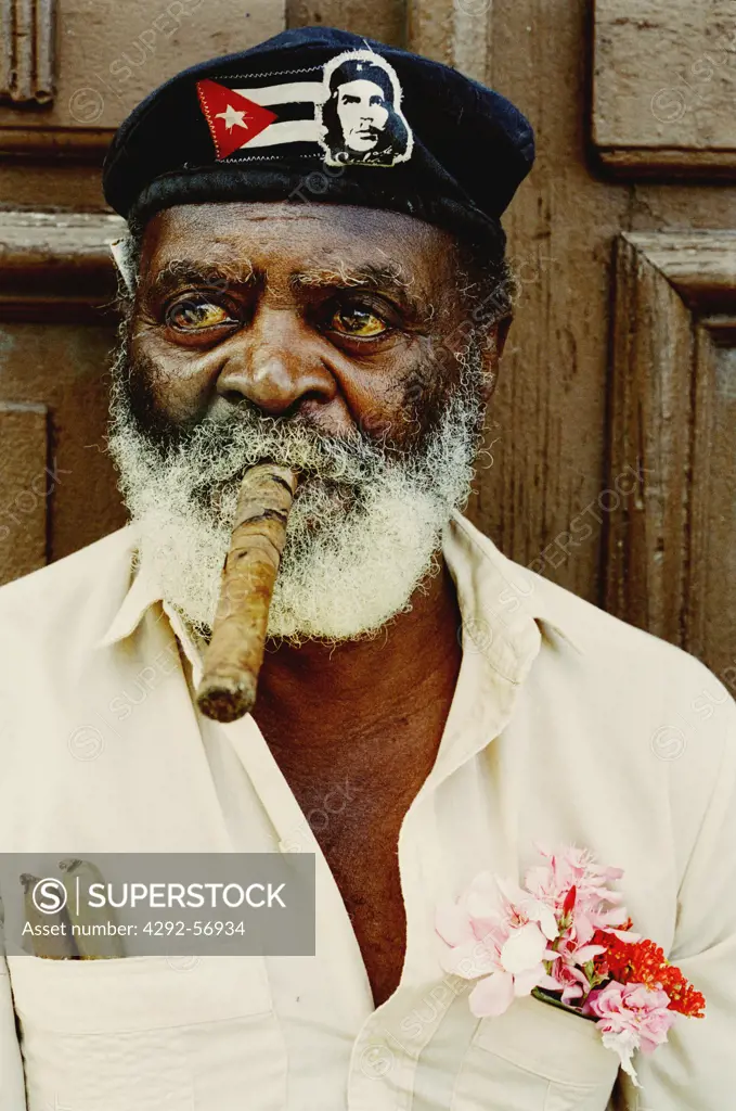 Cuban old man with cigar
