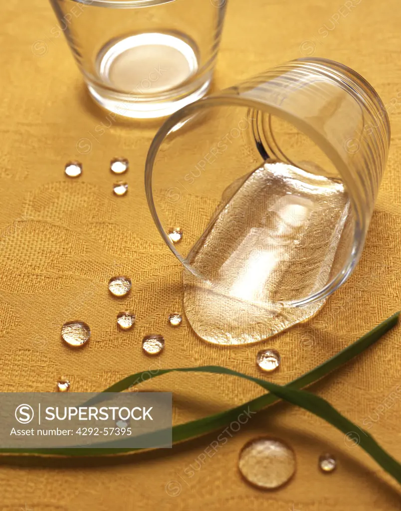 Glasses and water drops