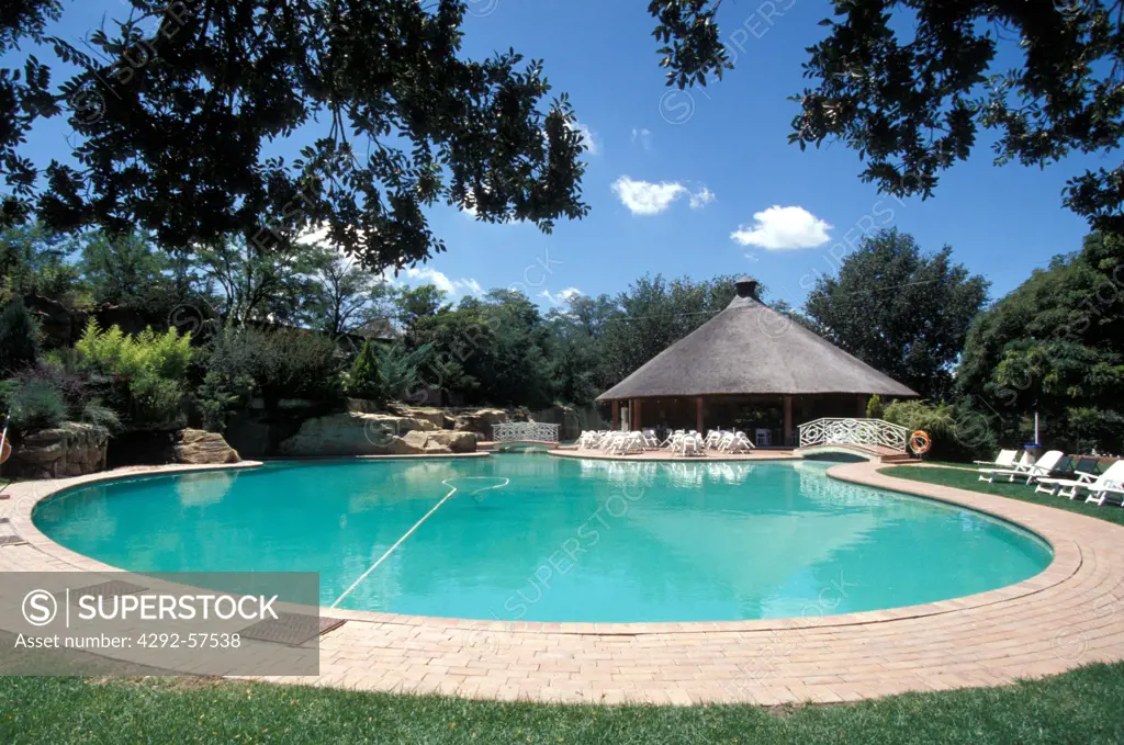 Africa, Kingdom of Lesotho, Hotel S. Pool, swimming pool