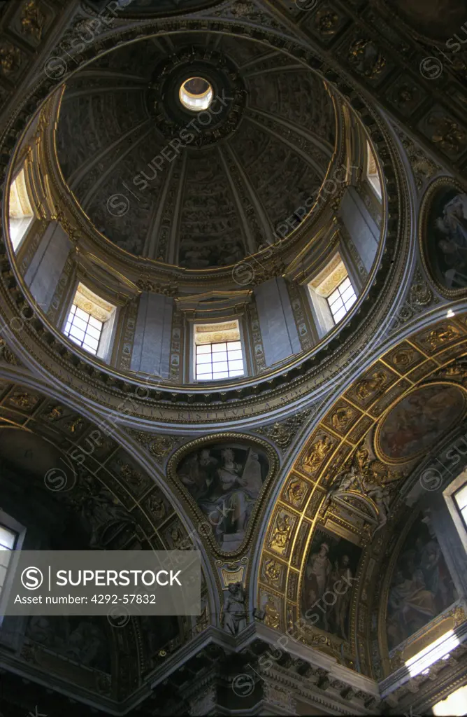 Italy, Lazio, Rome, Santa Maria Maggiore church: the dome of Cappella Sistina del SS.Sacramento