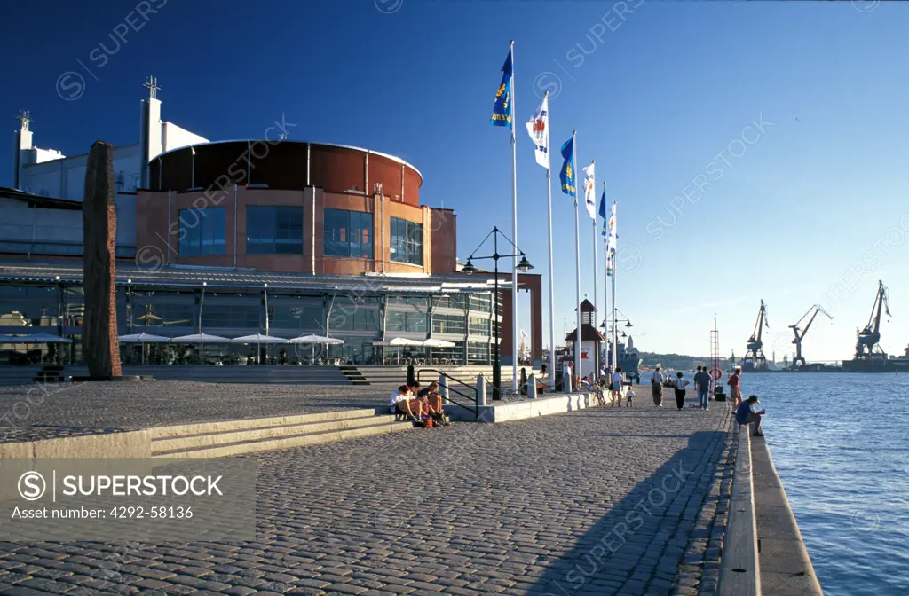 Sweden, Gothenburg, The harbour The Opera House,