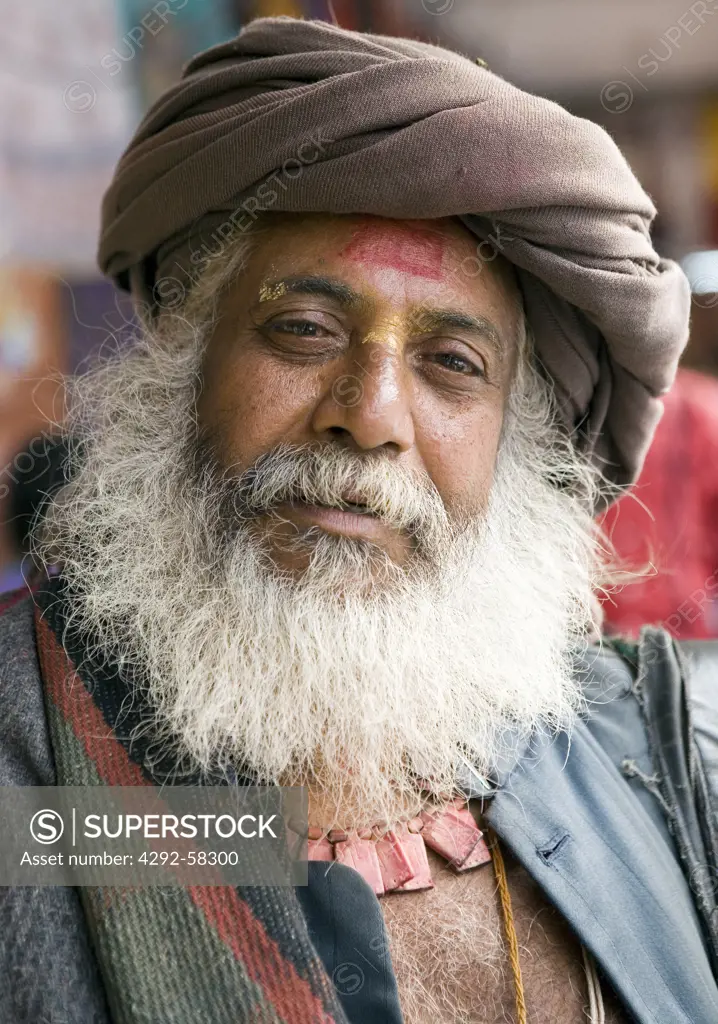 India, Jaipur, man's portrait