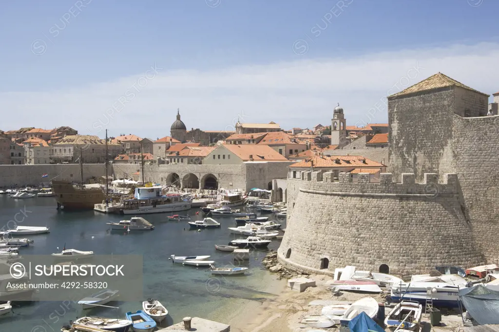 Croatia - Dubrovnik, the harbour of the old town
