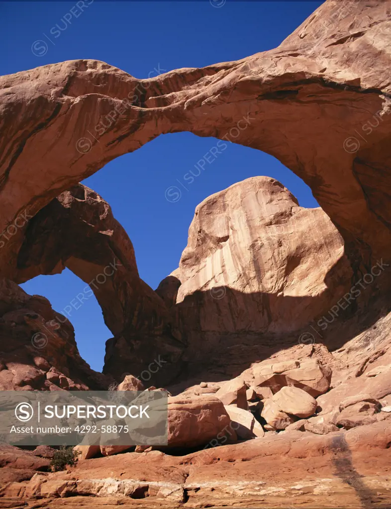 Double Arch, Arches National Monument, Moab, Utah, USA