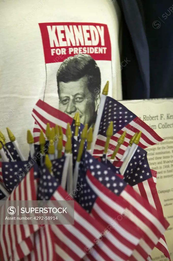 USA, Massachusetts, Boston: campaign trail exhibits at John F. Kennedy Library and Museum