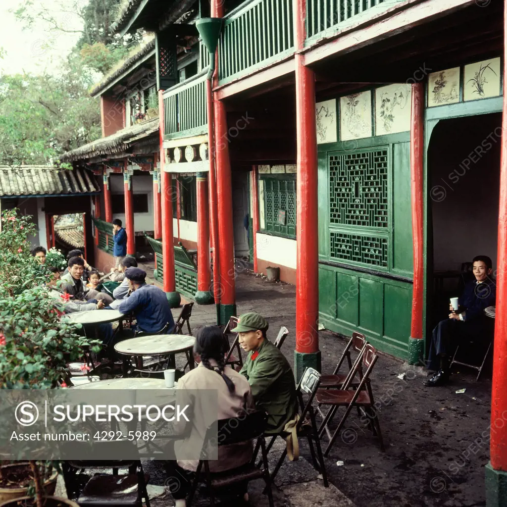Green Shophouses in Kunming, Yunnan, China(Photographed in 1974)