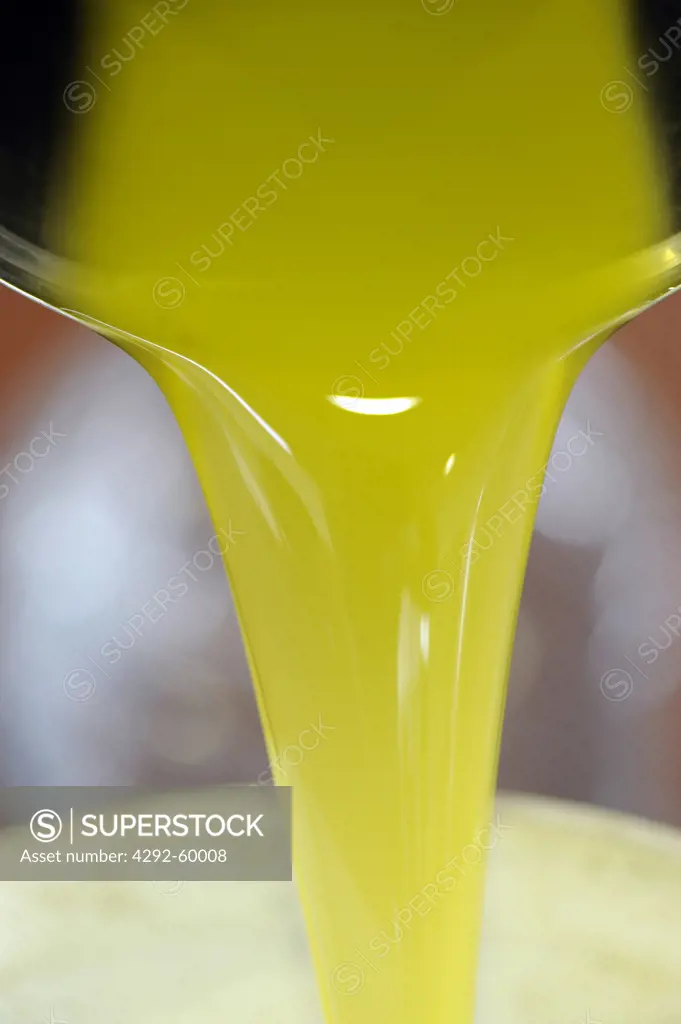 Olive oil going out from oil mill
