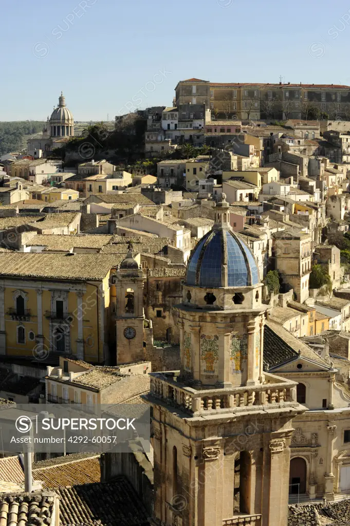 Italy, Sicily, Ibla Ragusa, Santa Maria dell'Idria belfry