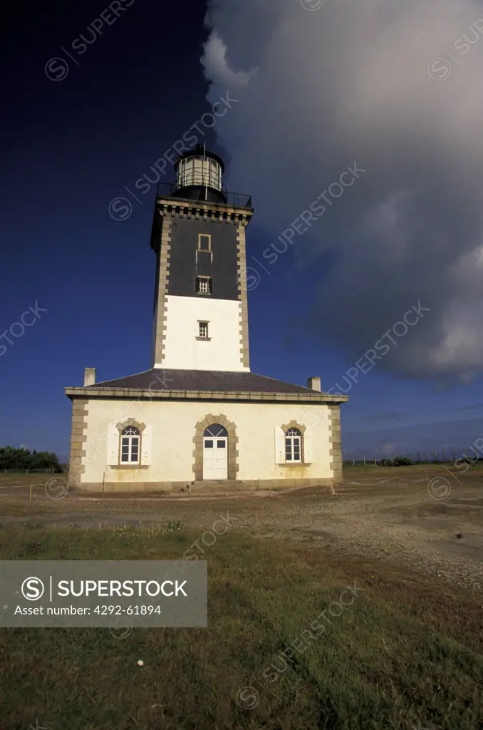 France, Brittany, Ile de Groix, Light House at Pen Men