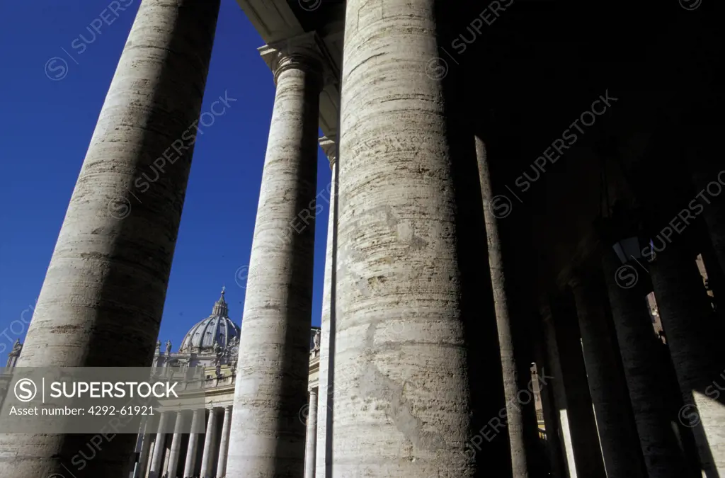 Italy, Lazio, Rome, Vatican City, Saint Peter's square, Bernini's Colonnade