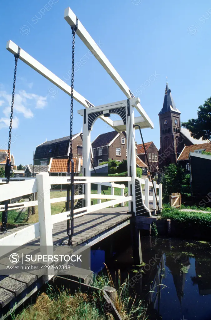 Holland, Marken, the drawbridge