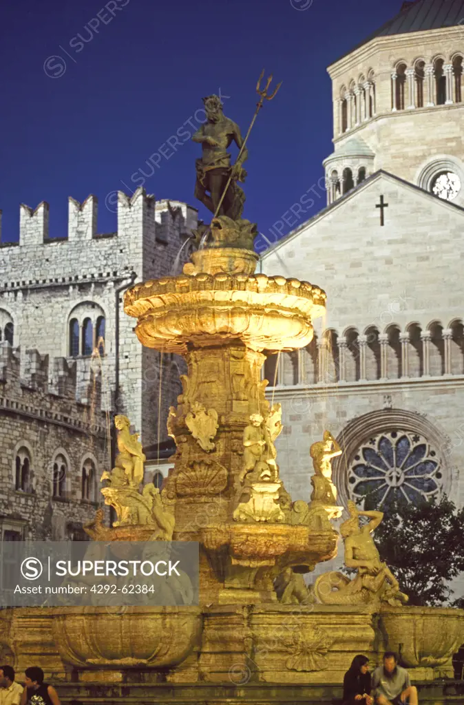 Trentino Alto Adige, Trento, the Duomo and the Neptune Fountain