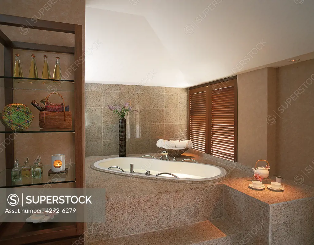 Treatment Room with bath at Spa Botanica at Sentosa Resort & Spa in Singapore