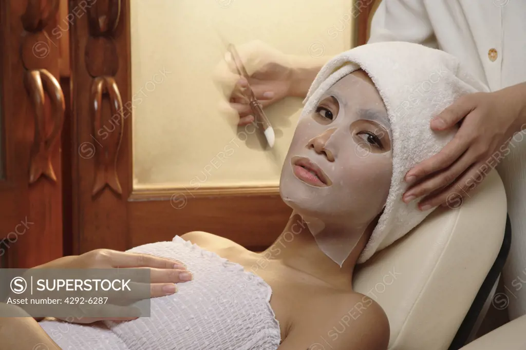 Facial mask at the Oriental Spa,Oriental Hotel, Bangkok, Thailand