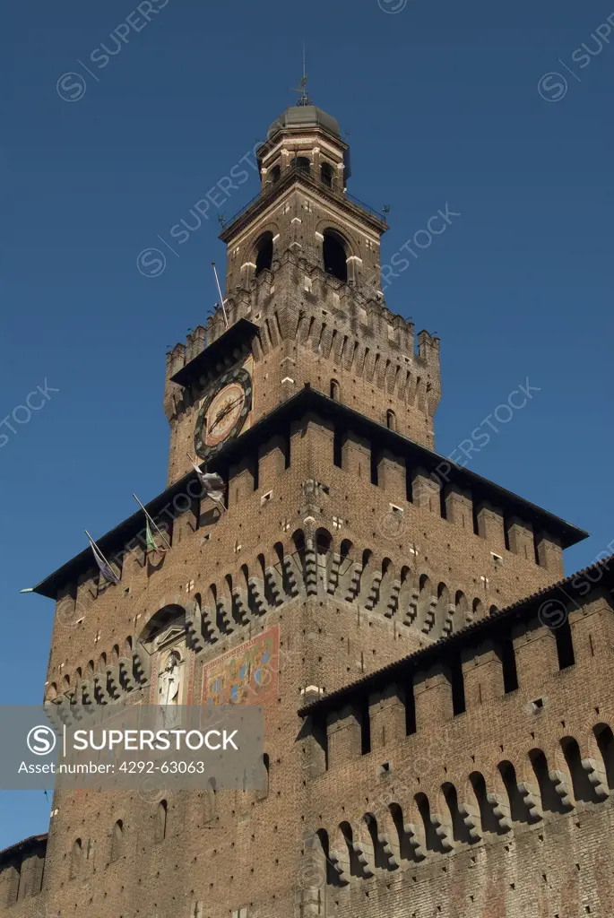 Italy, Lombardy, Milan, Castello Sforzesco