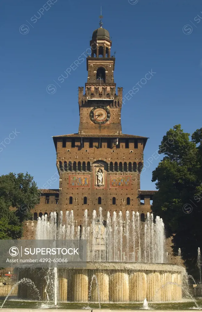 Italy, Lombardy, Milan, Castello Sforzesco