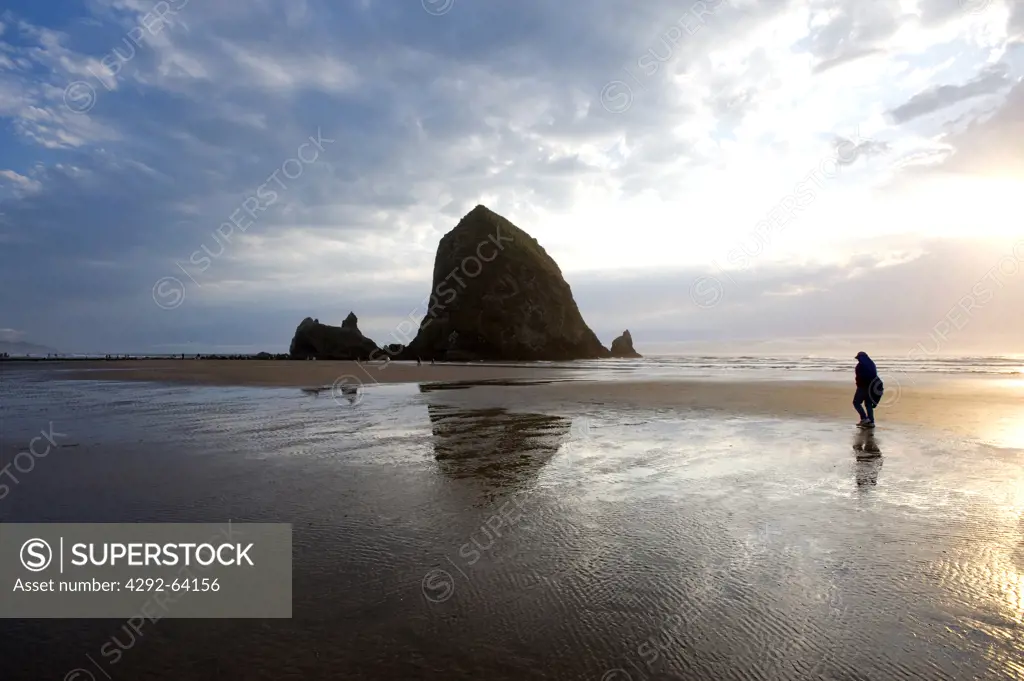 USA, Oregon, Cannon Beach, Haystack Rock