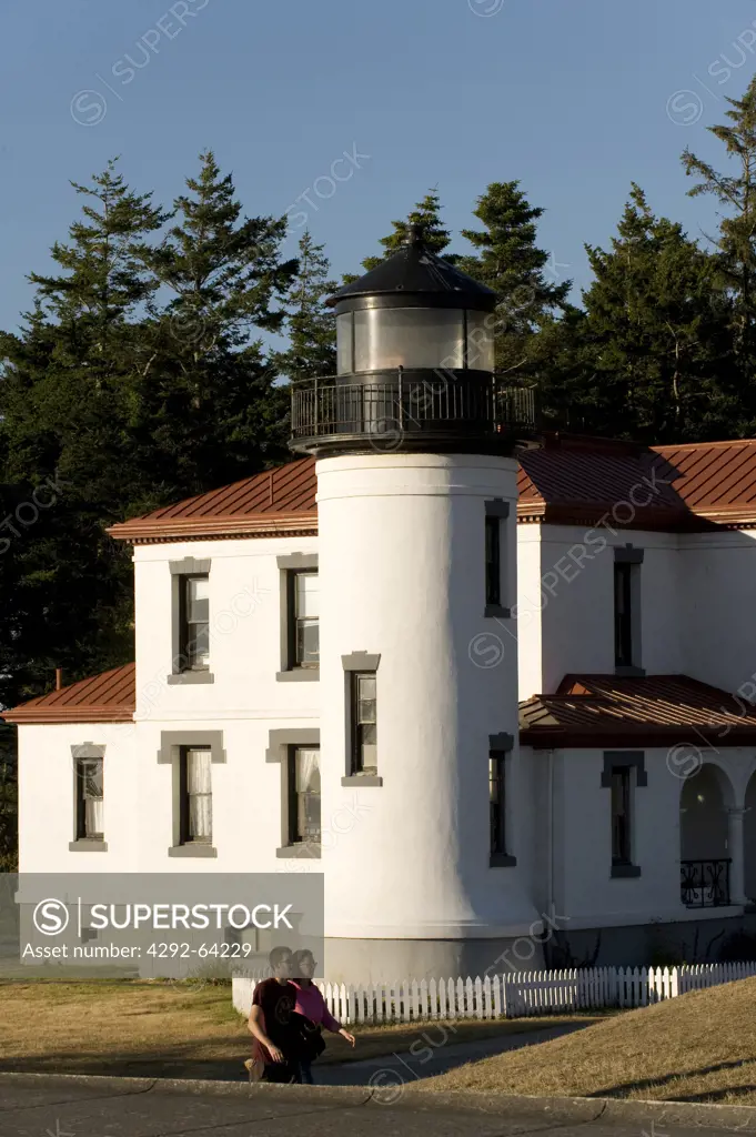 Usa, Washington State, Whidbey Island, Fort Casey State Park, Admiralty Head Lighthouse