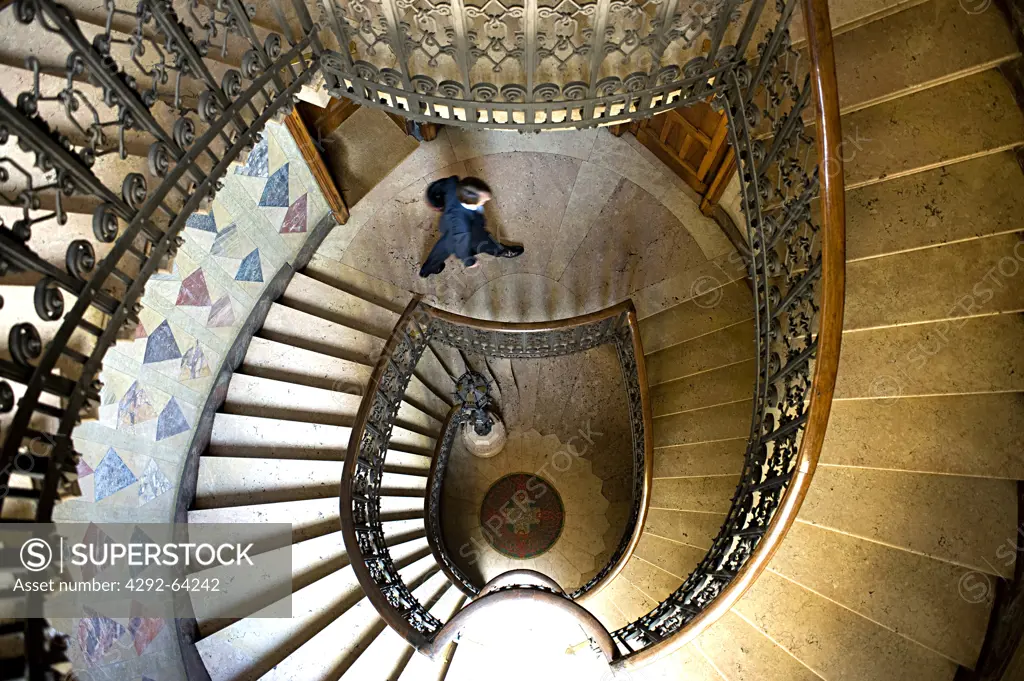 Italy, Milan, spiral staircase