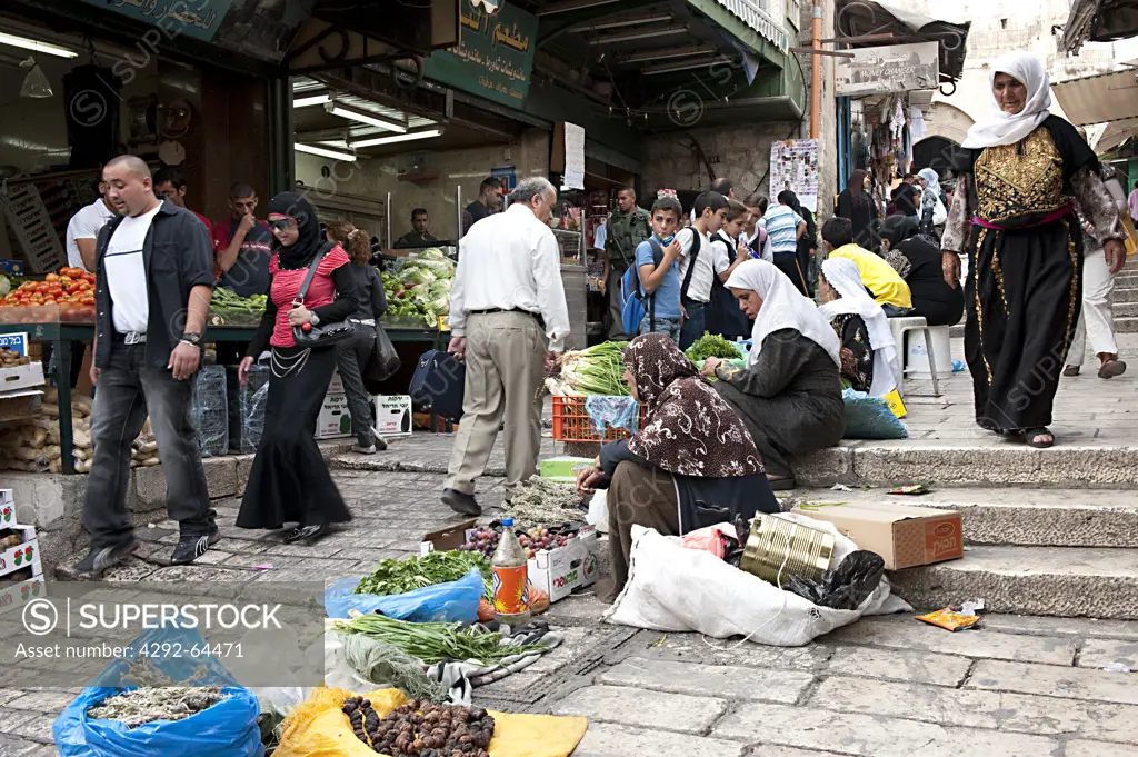 Israel, Jerusalem, market at the Damascus Gate