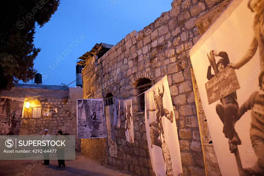Israel, Jerusalem, the christian quarter, photo exhibition