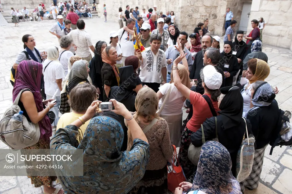 Israel, Jerusalem, entrance of the Church Of The Holy Sepulchre