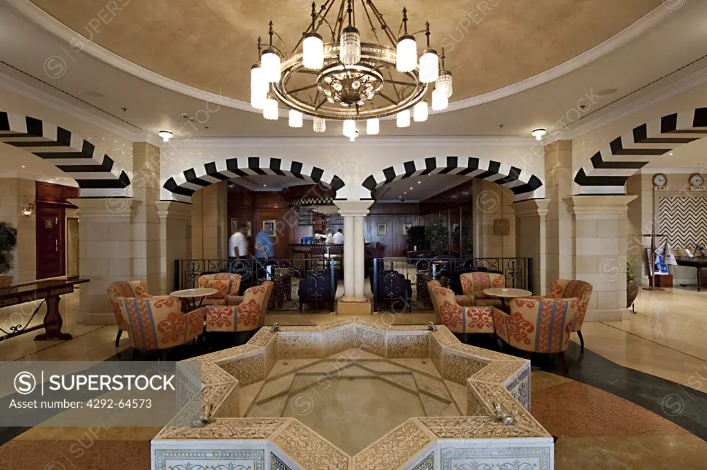 Israel, West Bank, Jericho, Intercontinental hotel lobby