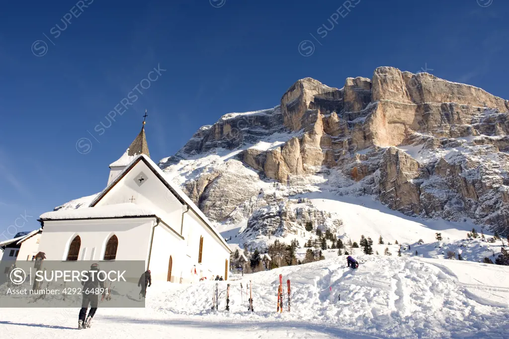Italy, Alto Adige, Alta Badia, Santa Croce the sanctuary