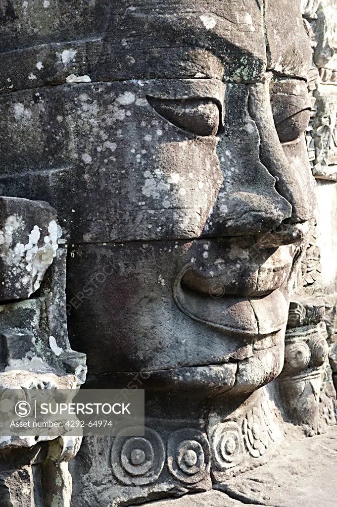 Cambodia, Siem Reap, Angkor, Bayon buddhist temple