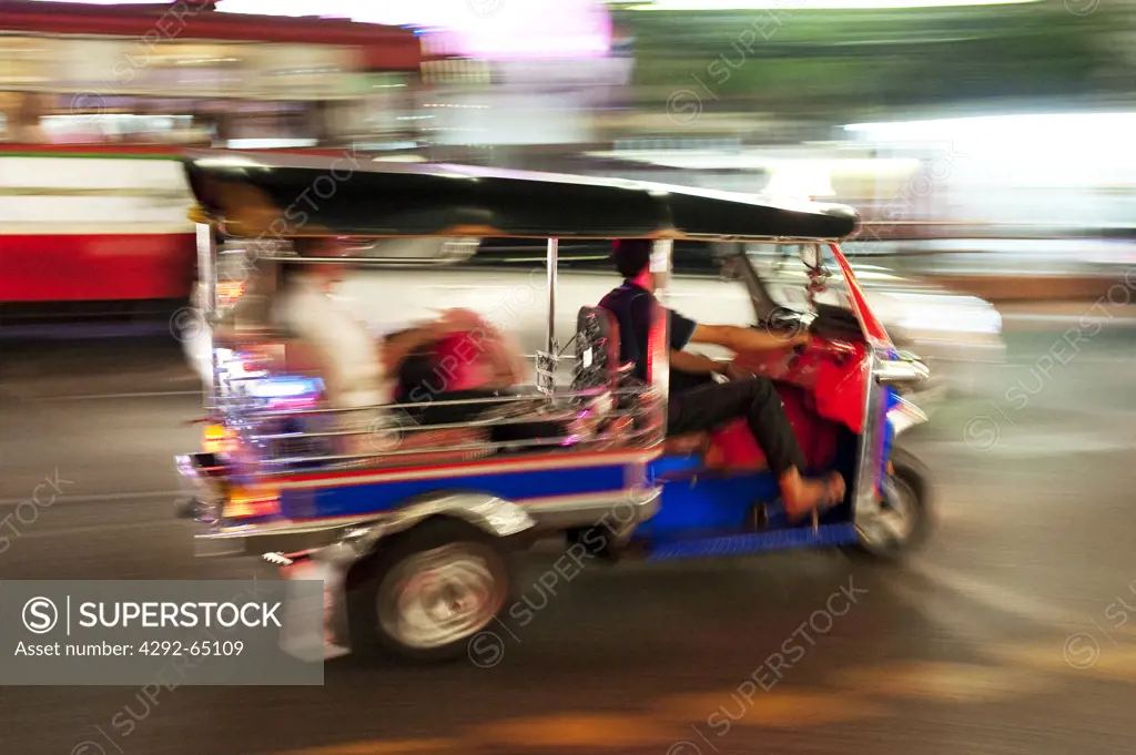Asia, Thailand, Bangkok, Tuk Tuk taxi
